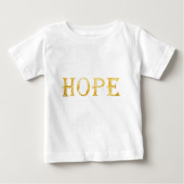 Camiseta Para Bebê Hope Dourado Text Baby Fine Jersey T Shirt