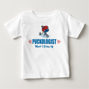 Camiseta Para Bebê Hóquei Humorístico no Gelo