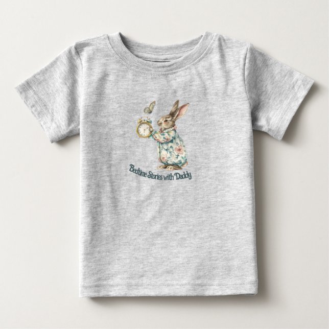 Camiseta Para Bebê Hora da História do Coelho (Frente)