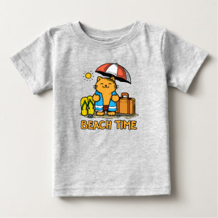 Camiseta Para Bebê Hora da praia 1