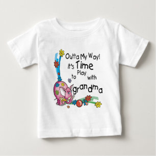 Camiseta Para Bebê Hora de brincar com a avó