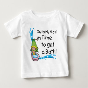 Camiseta Para Bebê Hora de Obter Banho