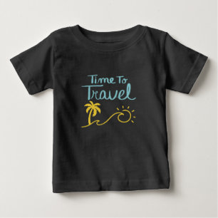 Camiseta Para Bebê Hora de Viajar