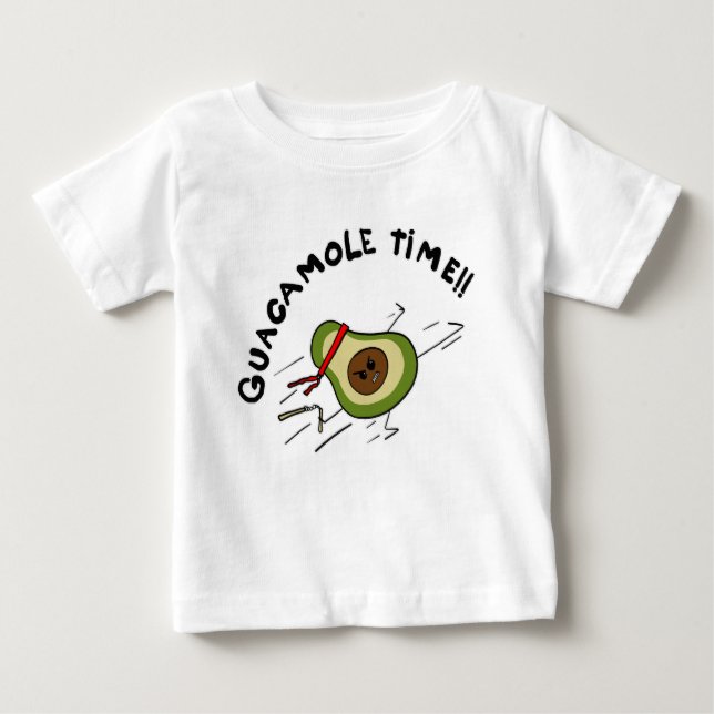 Camiseta Para Bebê Horário de Guacamole (Frente)