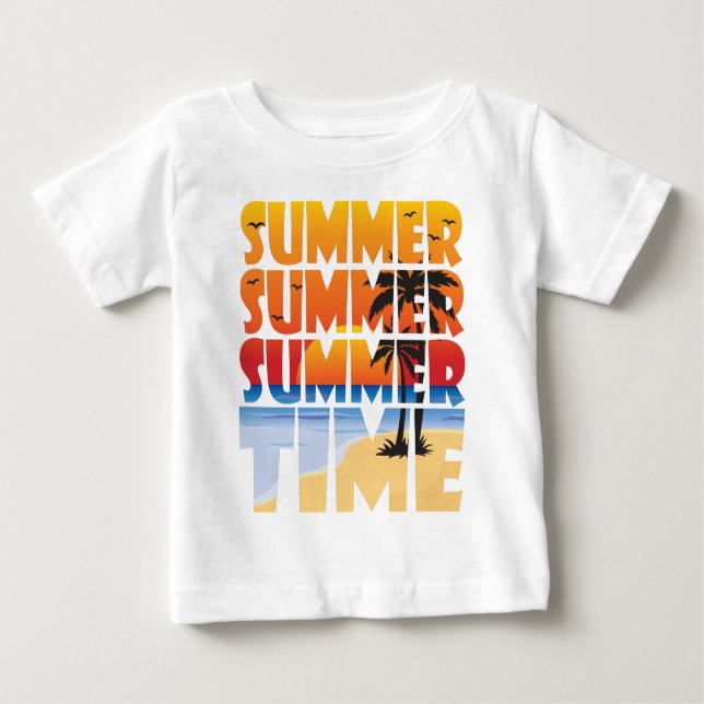 Camiseta Para Bebê Horário de Verão! (Frente)
