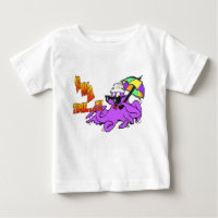 Horário de Verão Octopus Toddler Ruffle Tee