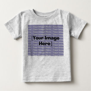 Camiseta Para Bebê Horizontal Orgânica de Criança Personalizável