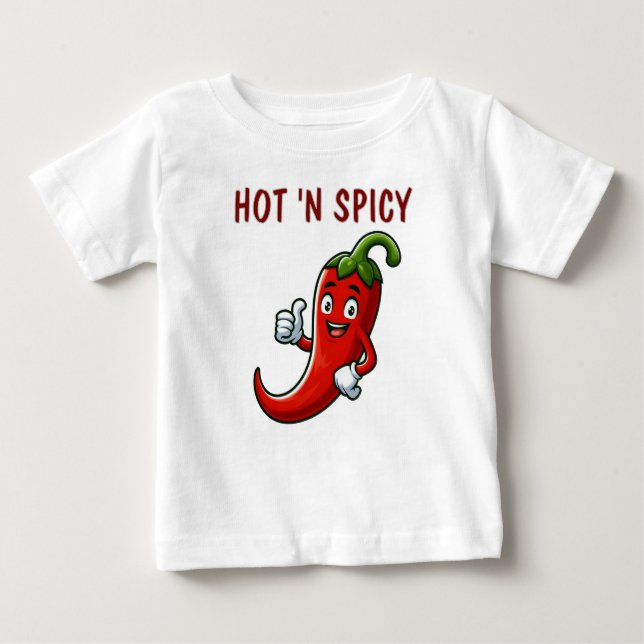 Camiseta Para Bebê Hot e Spicy Lover (Frente)