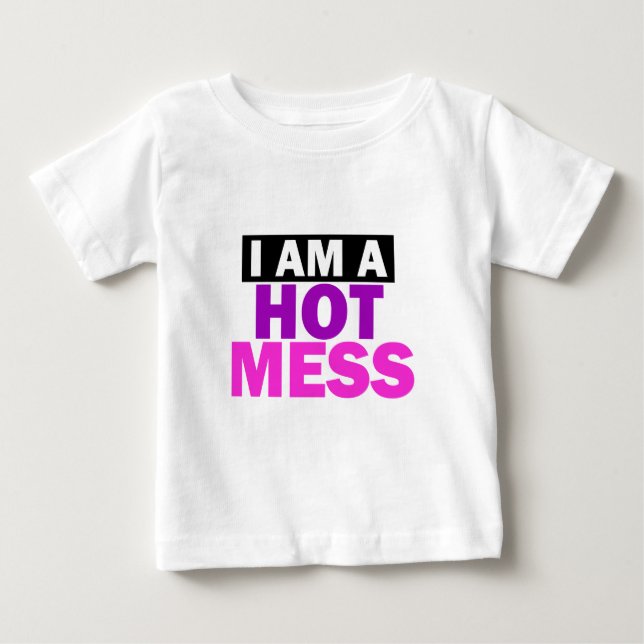 CAMISETA PARA BEBÊ HOT MESS (Frente)