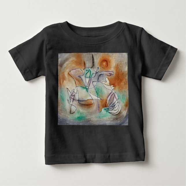 Camiseta Para Bebê Howling Dog por Paul Klee (Frente)
