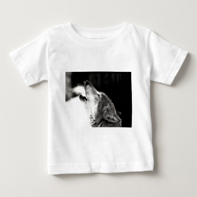 Camiseta Para Bebê Howling Wolf (Frente)