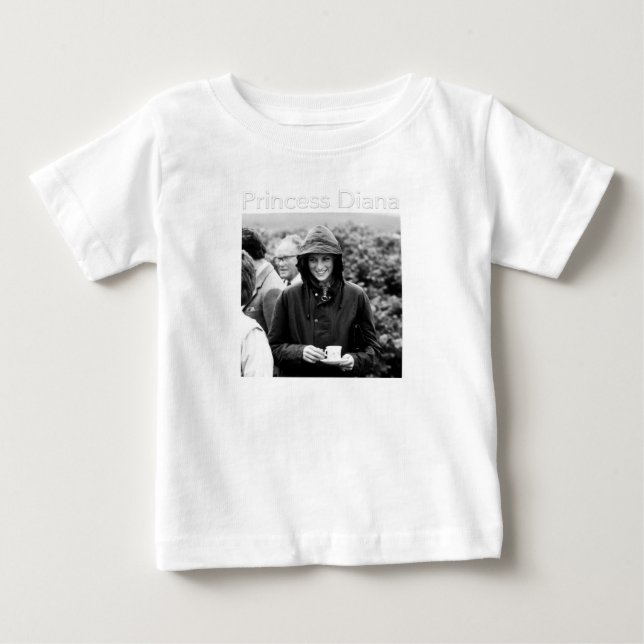 Camiseta Para Bebê HRH Princesa Diana Escócia (Frente)
