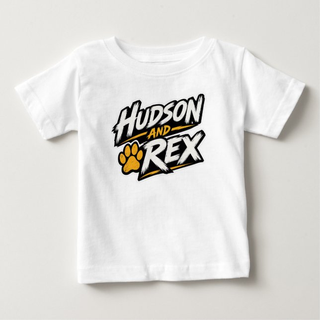 Camiseta Para Bebê Hudson e Rex (Frente)