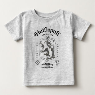 Camiseta Para Bebê HUFFLEPUFF™ Dedicação Paciência Lealdade Brasão