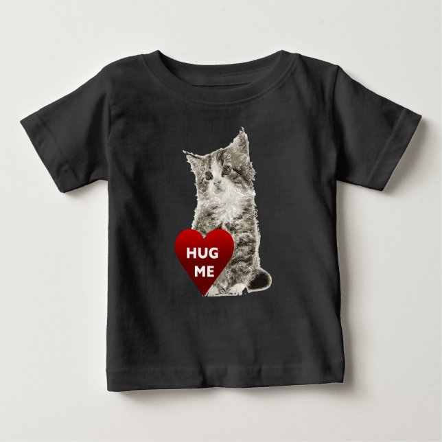Camiseta Para Bebê Hug Me - Baby Fine Jersey T-Shirt (Frente)