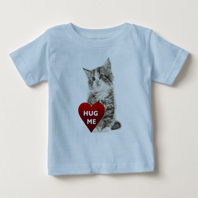 Camiseta Para Bebê Hug Me - Baby Fine Jersey T-Shirt (Frente)