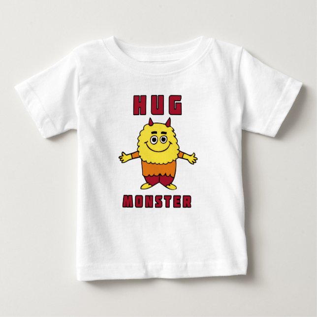 Camiseta Para Bebê Hug Monster (Frente)