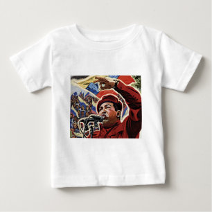 Camiseta Para Bebê Hugo Chavez - Estilo da Revolução dos Cartões