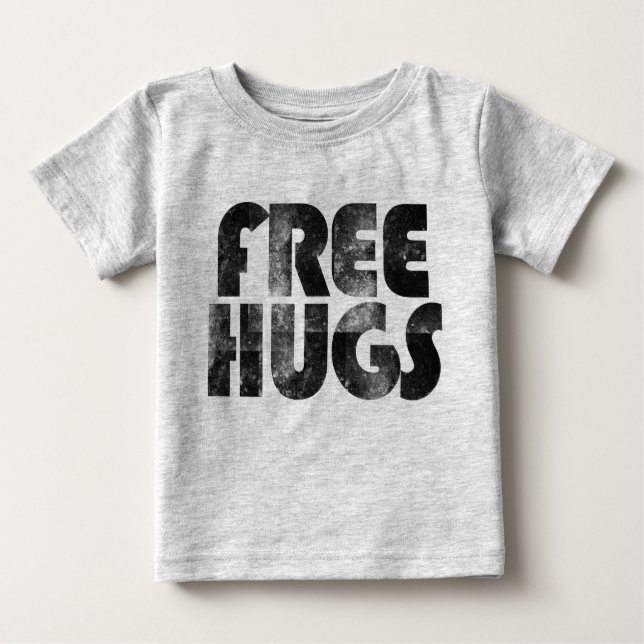 Camiseta Para Bebê Hugs Gratuitos (Frente)