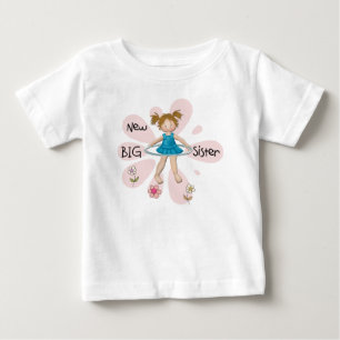 Camiseta Para Bebê Hula Hoop Nova Irmã Grande