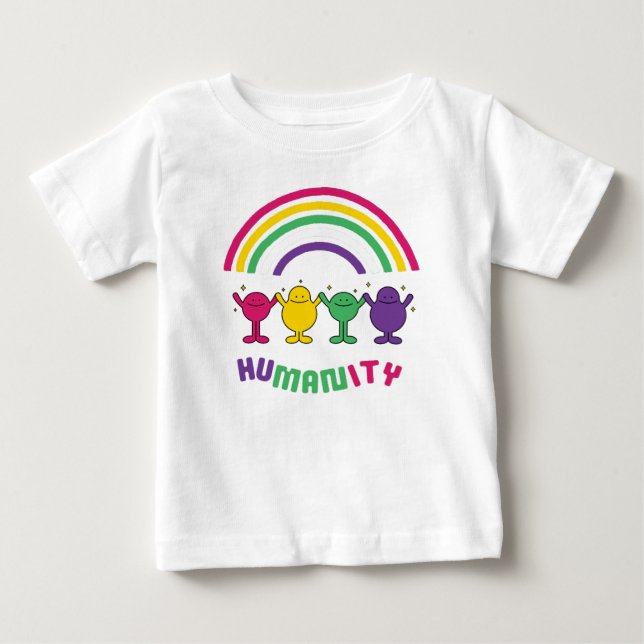 Camiseta Para Bebê Humanidade  (Frente)