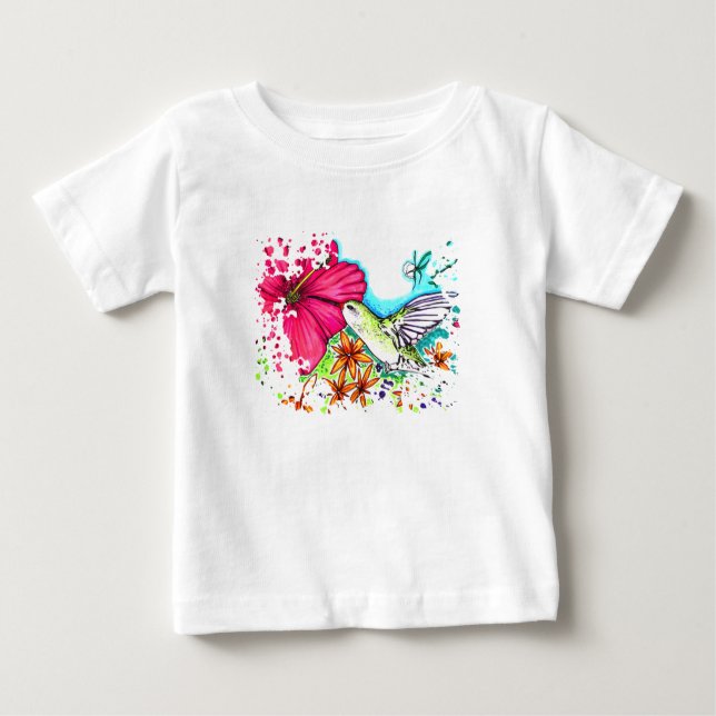 Camiseta Para Bebê Hummingbird (Frente)