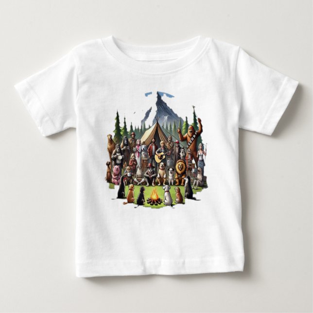 Camiseta Para Bebê Humor animal (Frente)