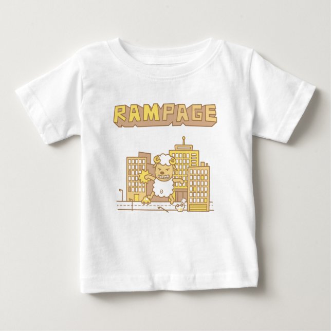 Camiseta Para Bebê Humor bonito da chalaça da agitação da ram para (Frente)