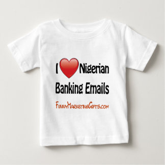 Camiseta Para Bebê Humor de Email Bancário nigeriano