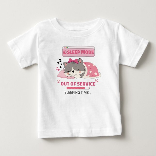 Camiseta Para Bebê humor do sono (Frente)