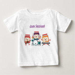 Camiseta Para Bebê Humor músico de animação de encrenca