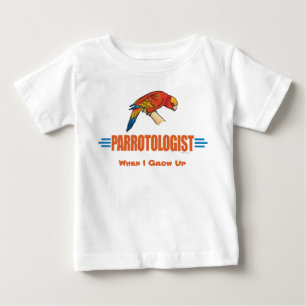 Camiseta Para Bebê Humorístico Eu Adoro Papagaios