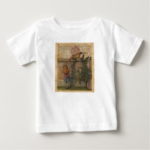 Camiseta Para Bebê Humpty Dumpty & ilustração de livro do vintage de