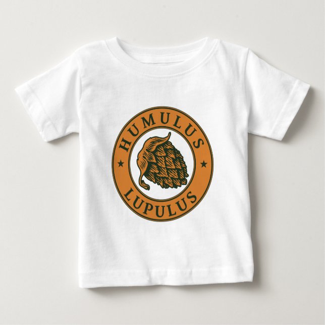 Camiseta Para Bebê Humulus lupulus salto para cerveja artesanato (Frente)