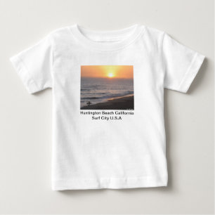 Camiseta Para Bebê Huntington Beach "Cidade das Ondas"