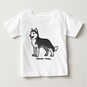 Camiseta Para Bebê Husky siberiano