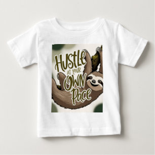 Camiseta Para Bebê Hustle no seu próprio ritmo