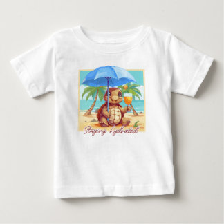 Camiseta Para Bebê Hydrated turtle