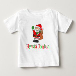 Camiseta Para Bebê Hyvaa Joulua Papais noeis de Natal Finlandeses