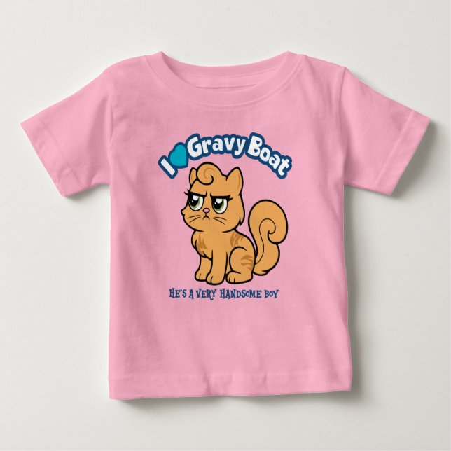 Camiseta Para Bebê I <3 Gravy Boat DCC (Frente)