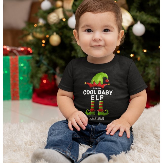 Camiseta Para Bebê I am The Cool Baby Elf Funny Elf (Criador carregado)