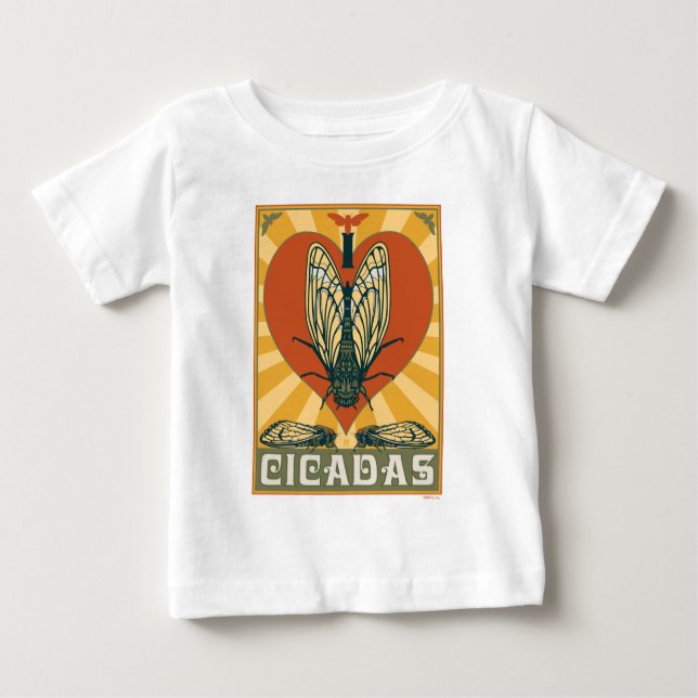 Camiseta Para Bebê I Heart Cicadas (Frente)