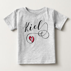 Camiseta Para Bebê I Heart Kiel, Alemanha