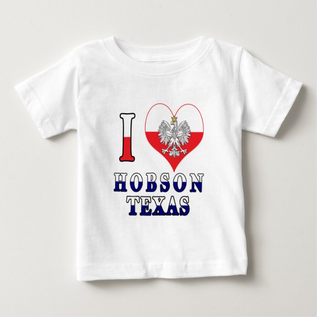 Camiseta Para Bebê I Heart Love Hobson Texas (Frente)