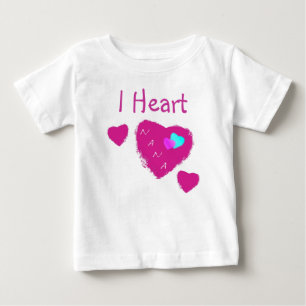 Camiseta Para Bebê I Heart Nana