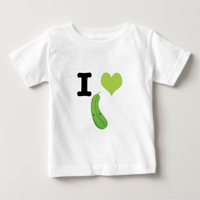 Camiseta Para Bebê I Heart Zucchini (Frente)