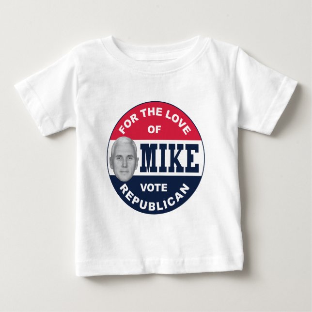 CAMISETA PARA BEBÊ I-LIKE-MIKE-BUTTON-REPUBLICAN (Frente)