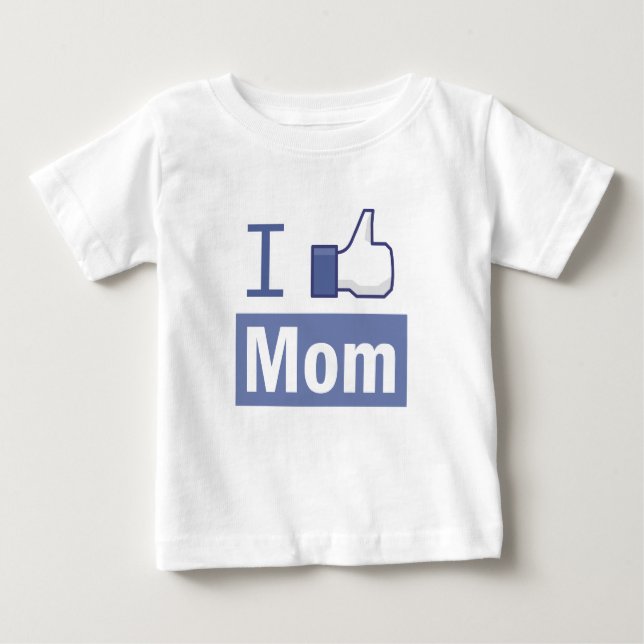 Camiseta Para Bebê I like mom (Frente)