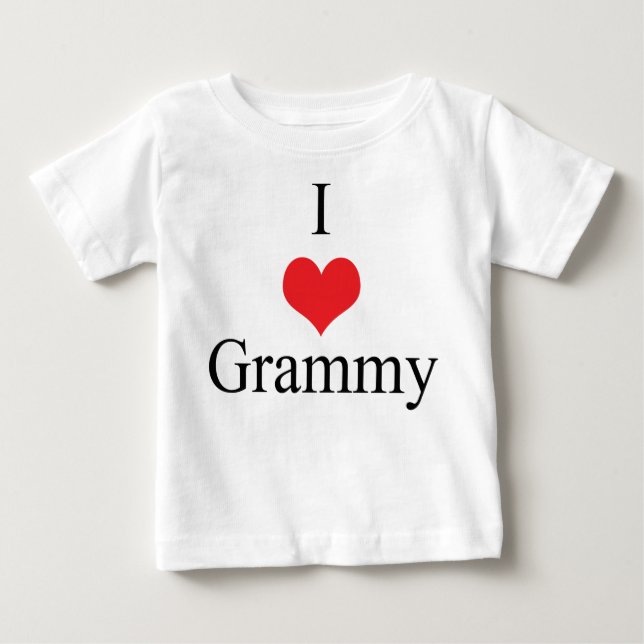 Camiseta Para Bebê I Love (Heart) Grammy (Frente)