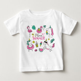 Camiseta Para Bebê I love summer cute